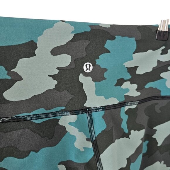 Lululemon Wunder Train High-Rise Tight 25" Heritage 365 Camo Tidewater Teal, 8 - Picture 8 of 9